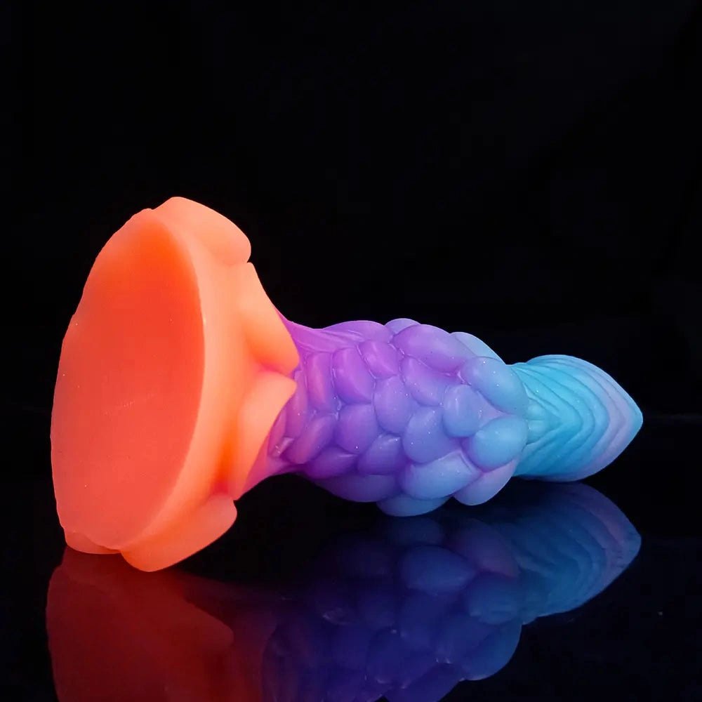 Ribbed Knot Silicone Dildo 7.87in - Horse Knot Animal Dildo