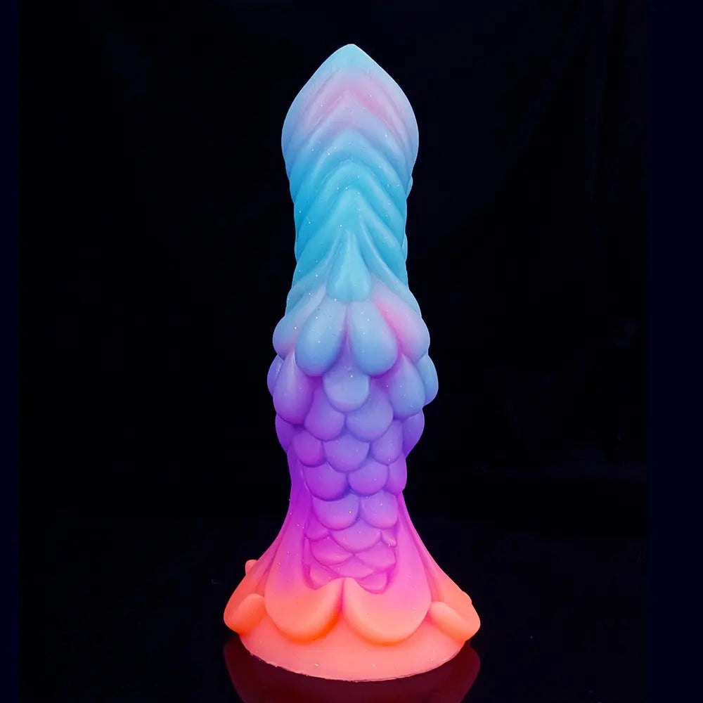 Ribbed Knot Silicone Dildo 7.87in - Horse Knot Animal Dildo