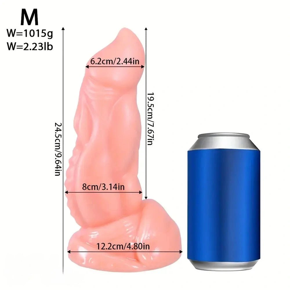 Ribbed Monster Fantasy Dildo - Thick Ribbed PVC Dildo