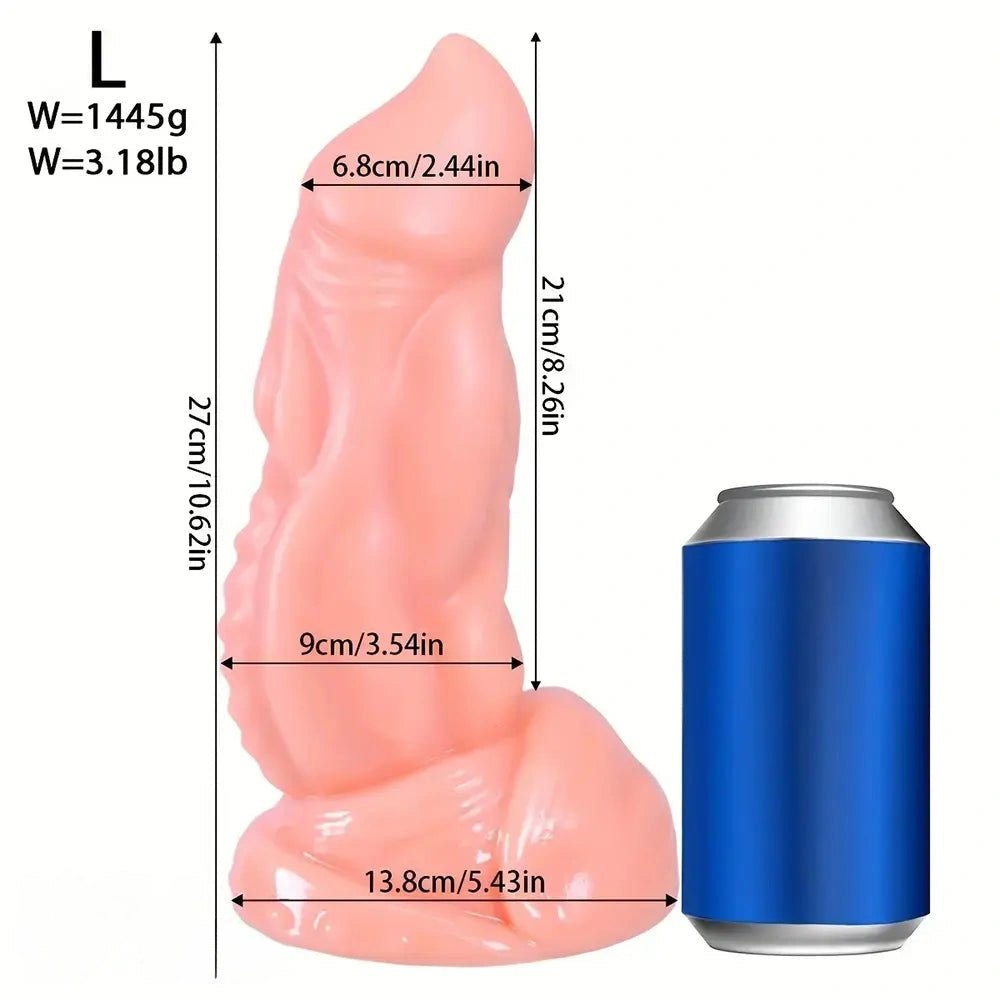 Ribbed Monster Fantasy Dildo - Thick Ribbed PVC Dildo