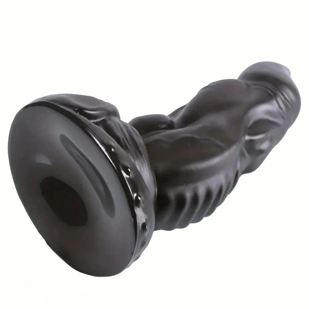 Ribbed Monster Fantasy Dildo - Thick Ribbed PVC Dildo