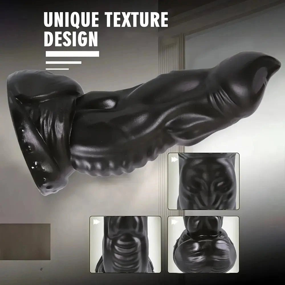 Ribbed Monster Fantasy Dildo - Thick Ribbed PVC Dildo