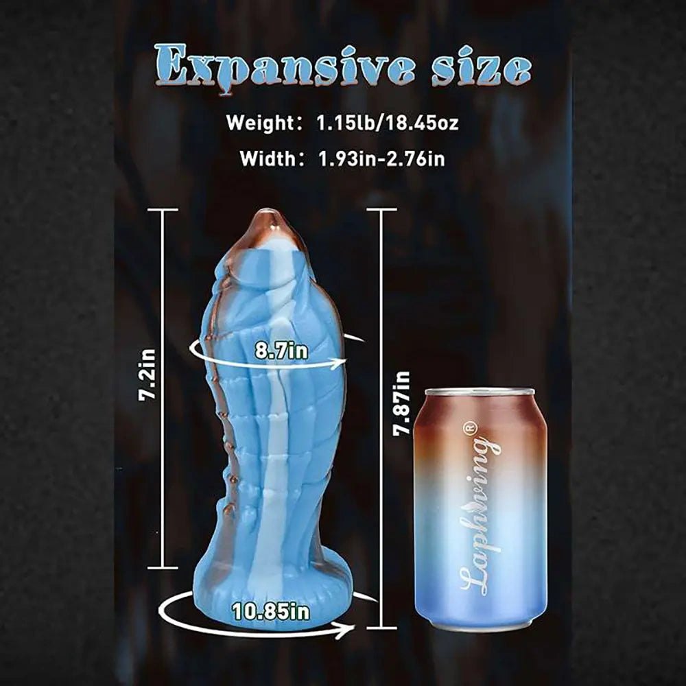Ribbed Monster Fantasy Dildo - Silicone Dragon Dildo Style