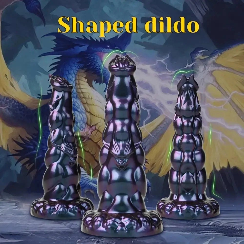 Ribbed Monster Girth Dildo - Silicone Large Thick Dildo