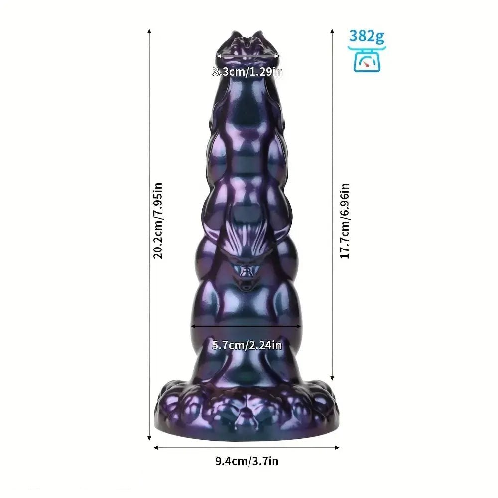Ribbed Monster Girth Dildo - Silicone Large Thick Dildo