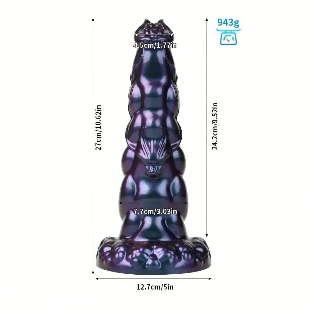 Ribbed Monster Girth Dildo - Silicone Large Thick Dildo