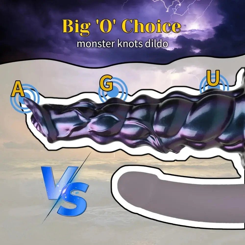 Ribbed Monster Girth Dildo - Silicone Large Thick Dildo