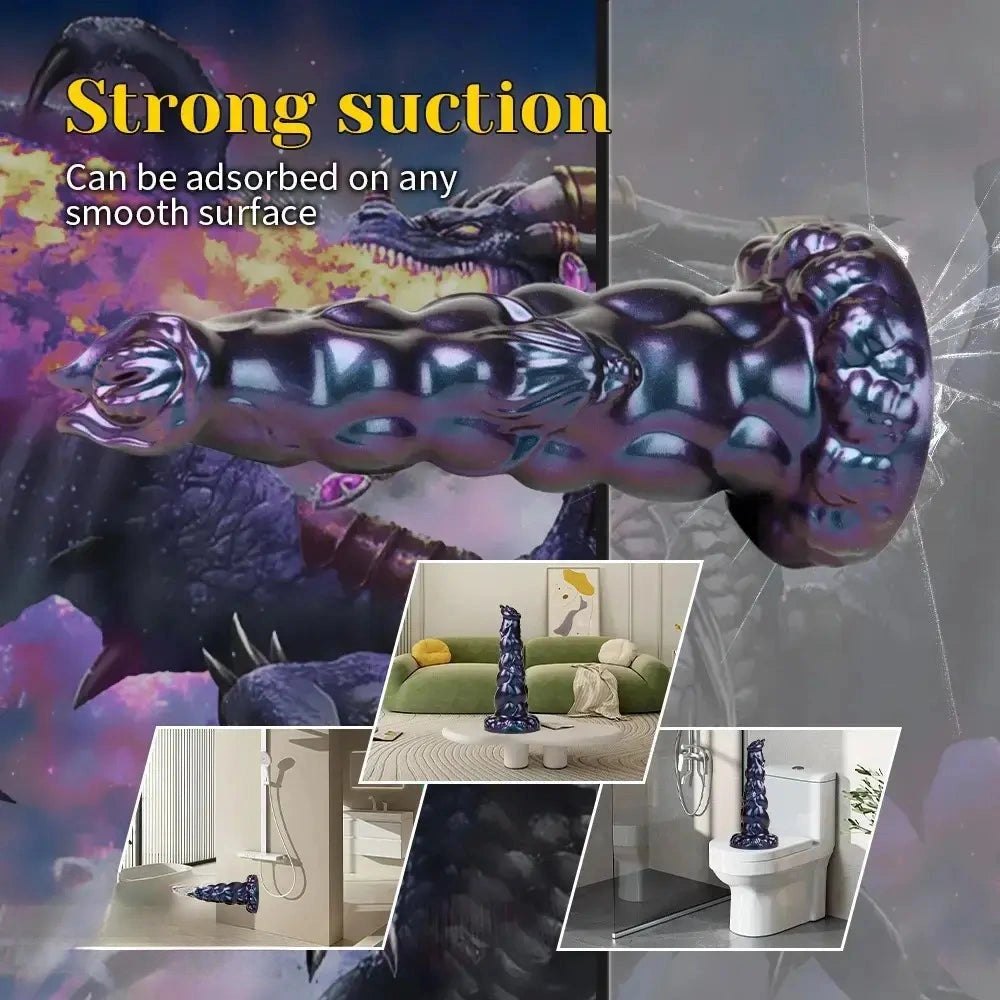 Ribbed Monster Girth Dildo - Silicone Large Thick Dildo
