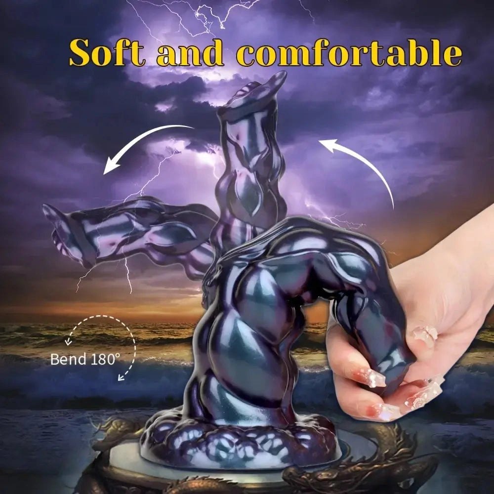 Ribbed Monster Girth Dildo - Silicone Large Thick Dildo
