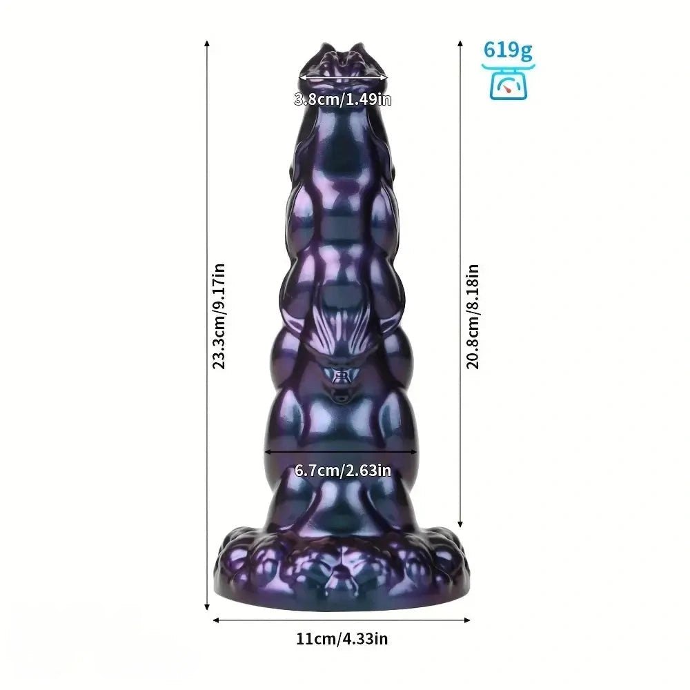 Ribbed Monster Girth Dildo - Silicone Large Thick Dildo