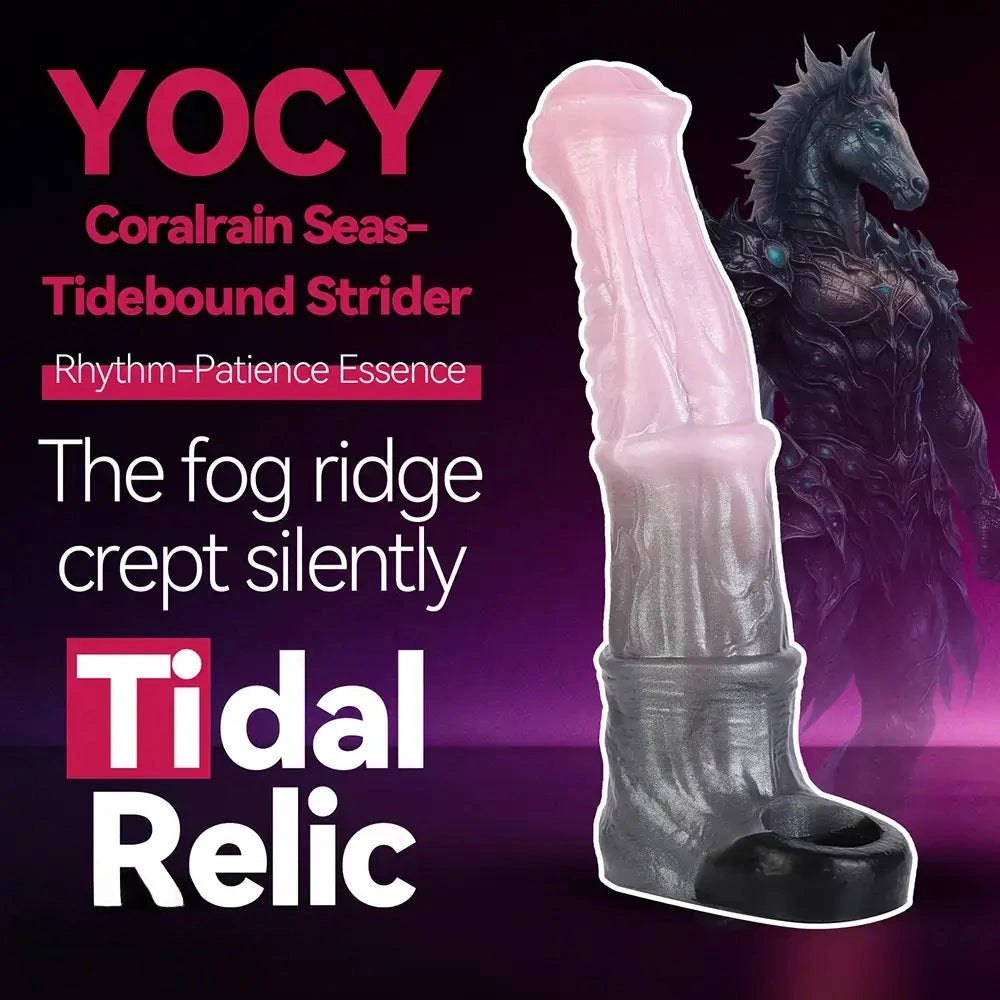 Ribbed Pink Ombre Dildo 8.18in - Realistic Dildo