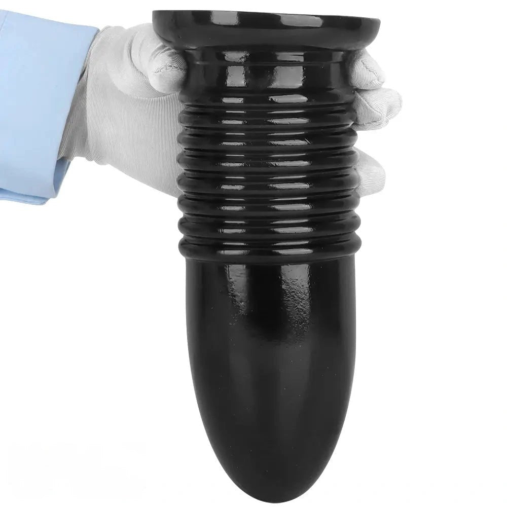 Ribbed PVC Anal Plug 8.66in - Thick Ribbed Anal Plug