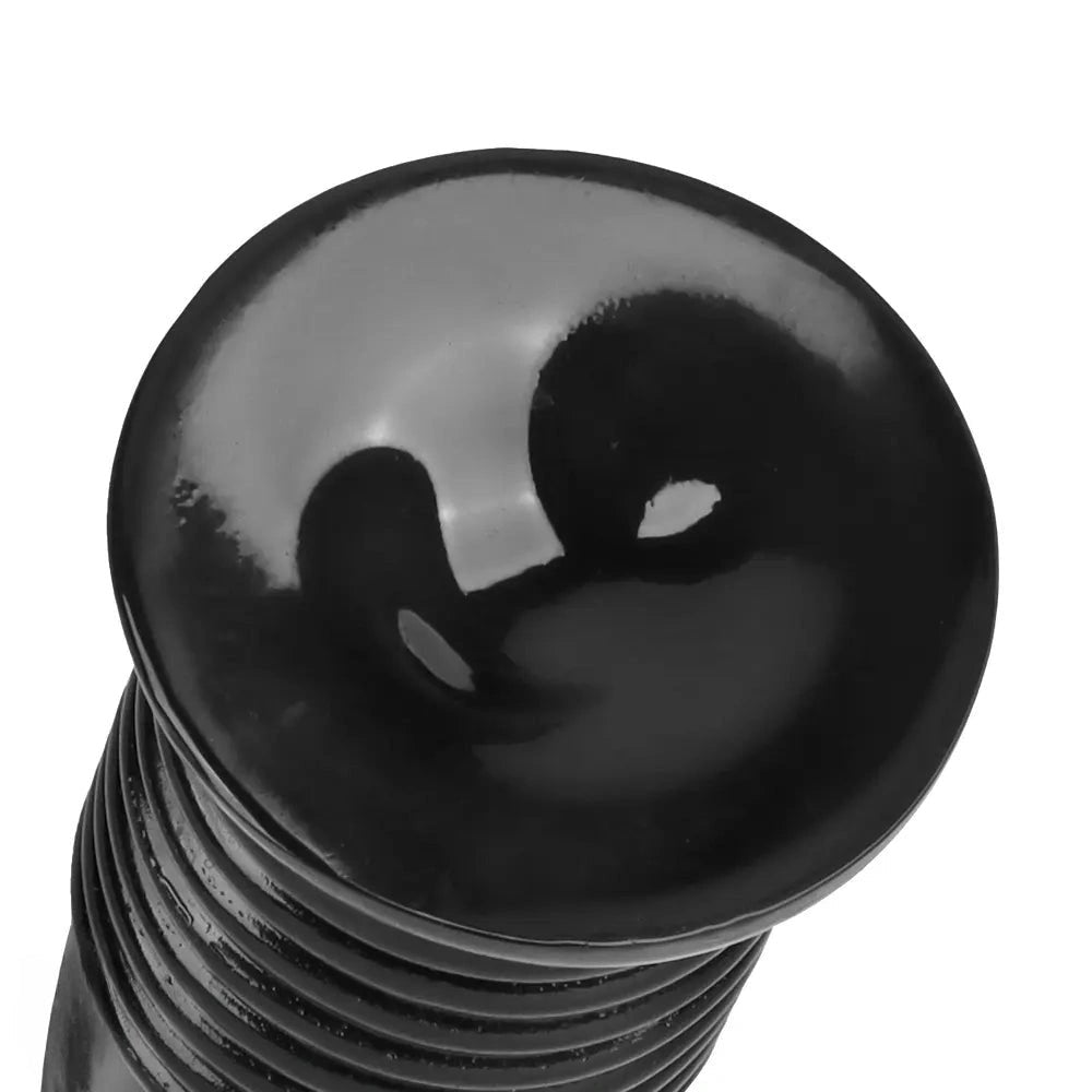 Ribbed PVC Anal Plug 8.66in - Thick Ribbed Anal Plug