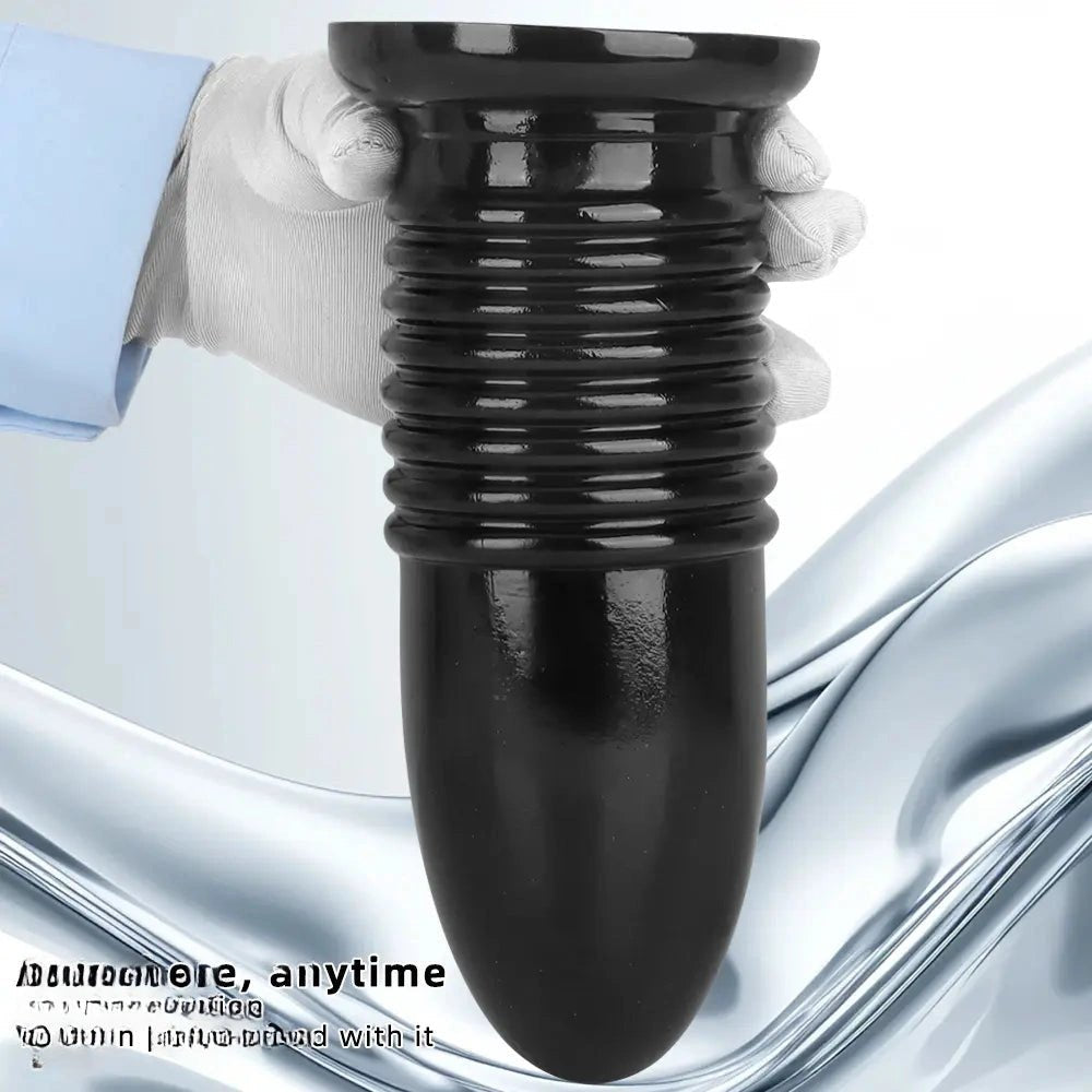Ribbed PVC Anal Plug 8.66in - Thick Ribbed Anal Plug
