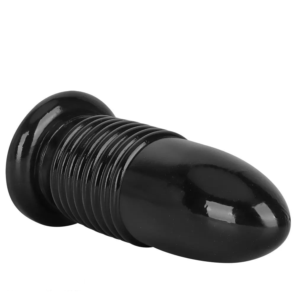 Ribbed PVC Anal Plug 8.66in - Thick Ribbed Anal Plug