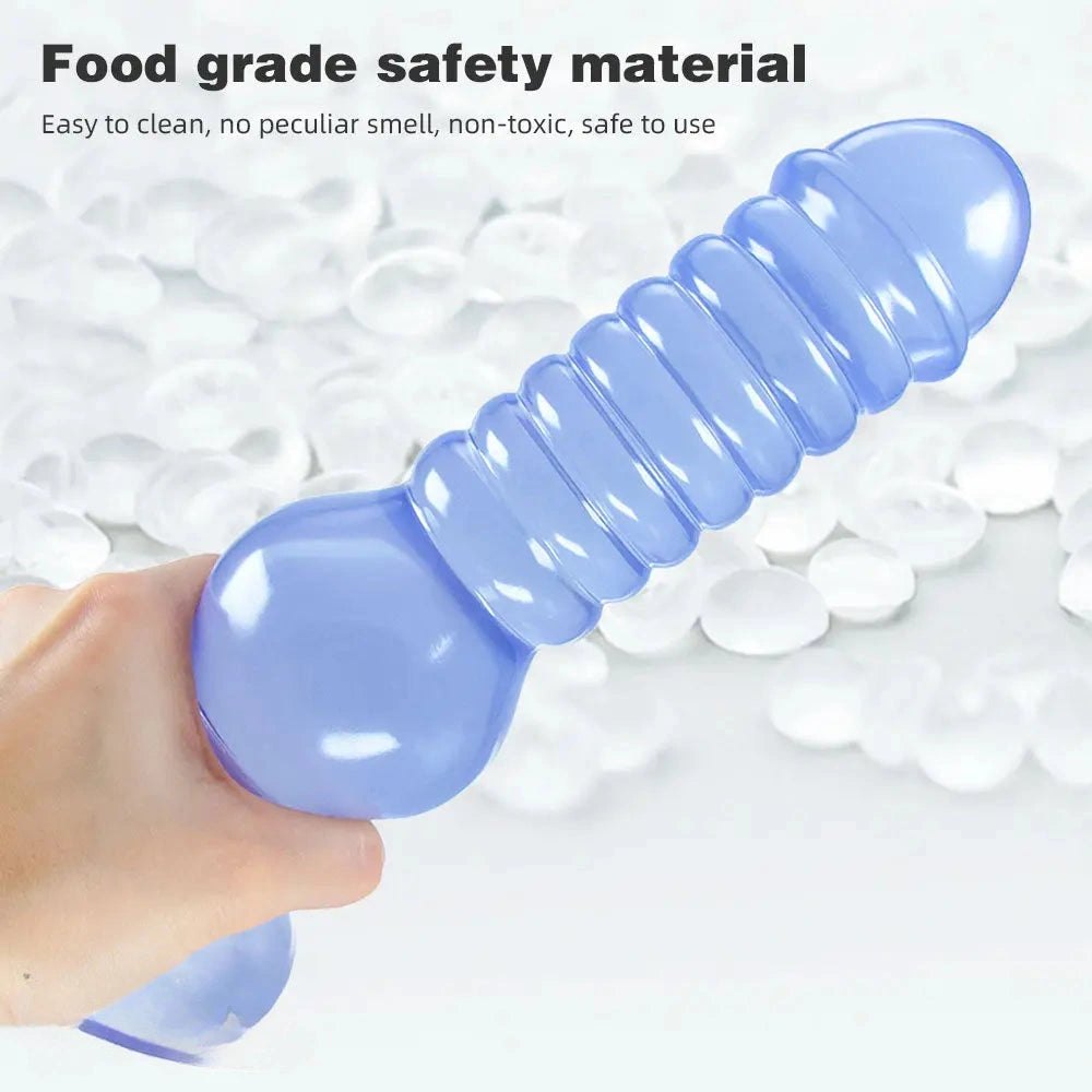 Ribbed PVC Suction Cup Dildo - Big Realistic Dildo