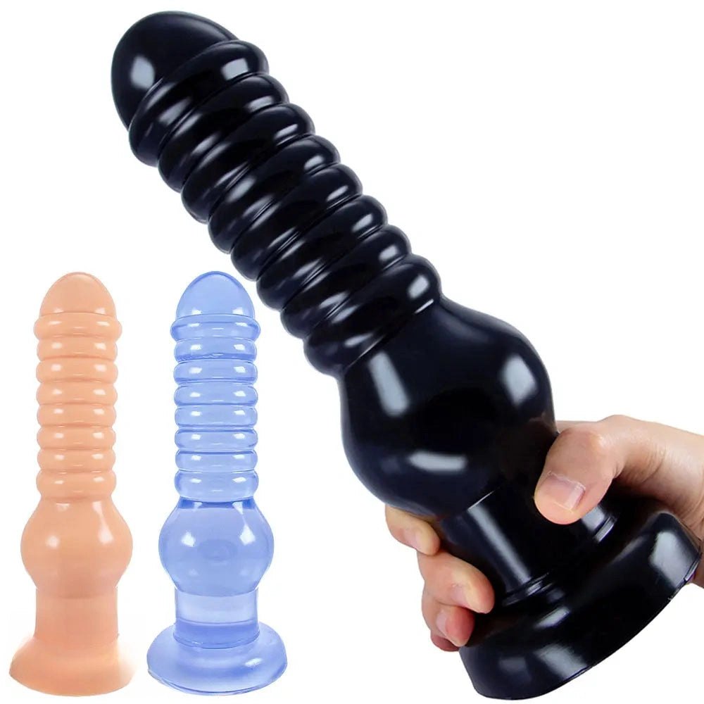 Ribbed PVC Suction Cup Dildo - Big Realistic Dildo
