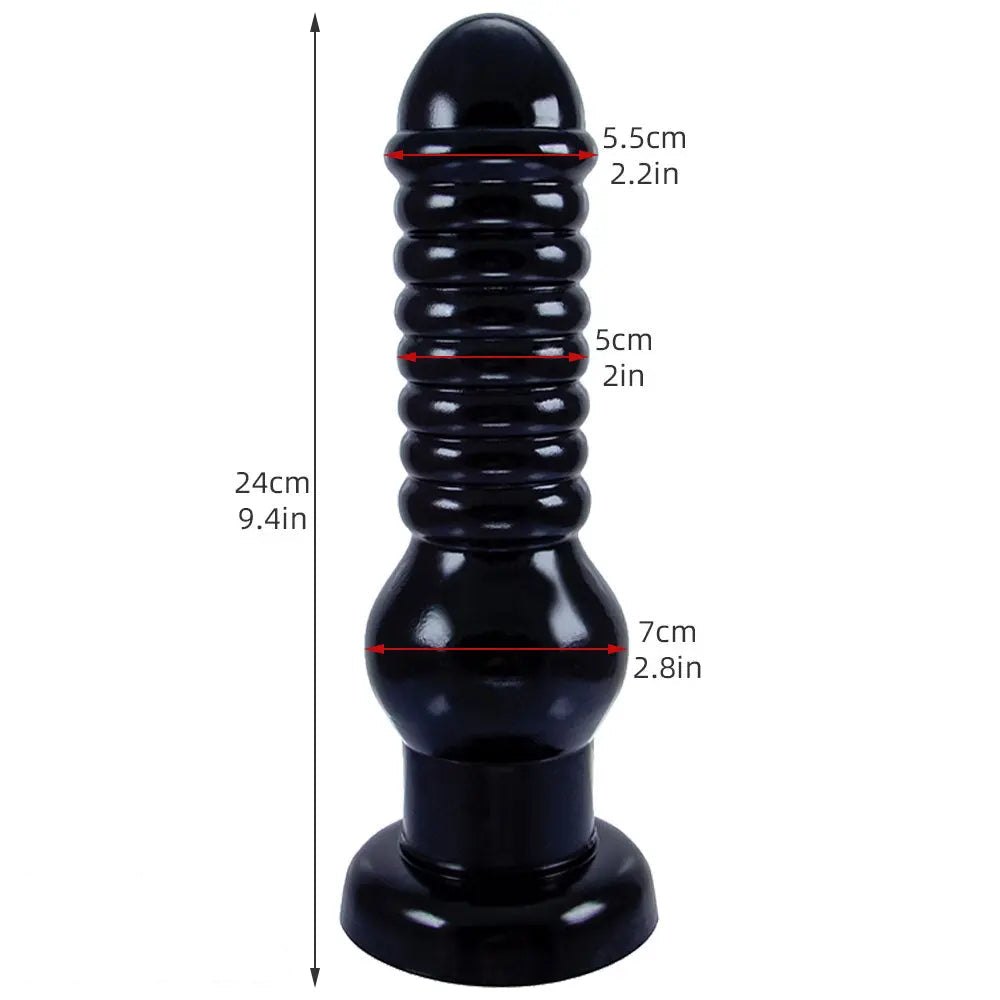 Ribbed PVC Suction Cup Dildo - Big Realistic Dildo