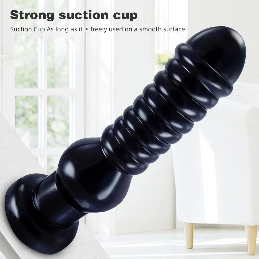 Ribbed PVC Suction Cup Dildo - Big Realistic Dildo