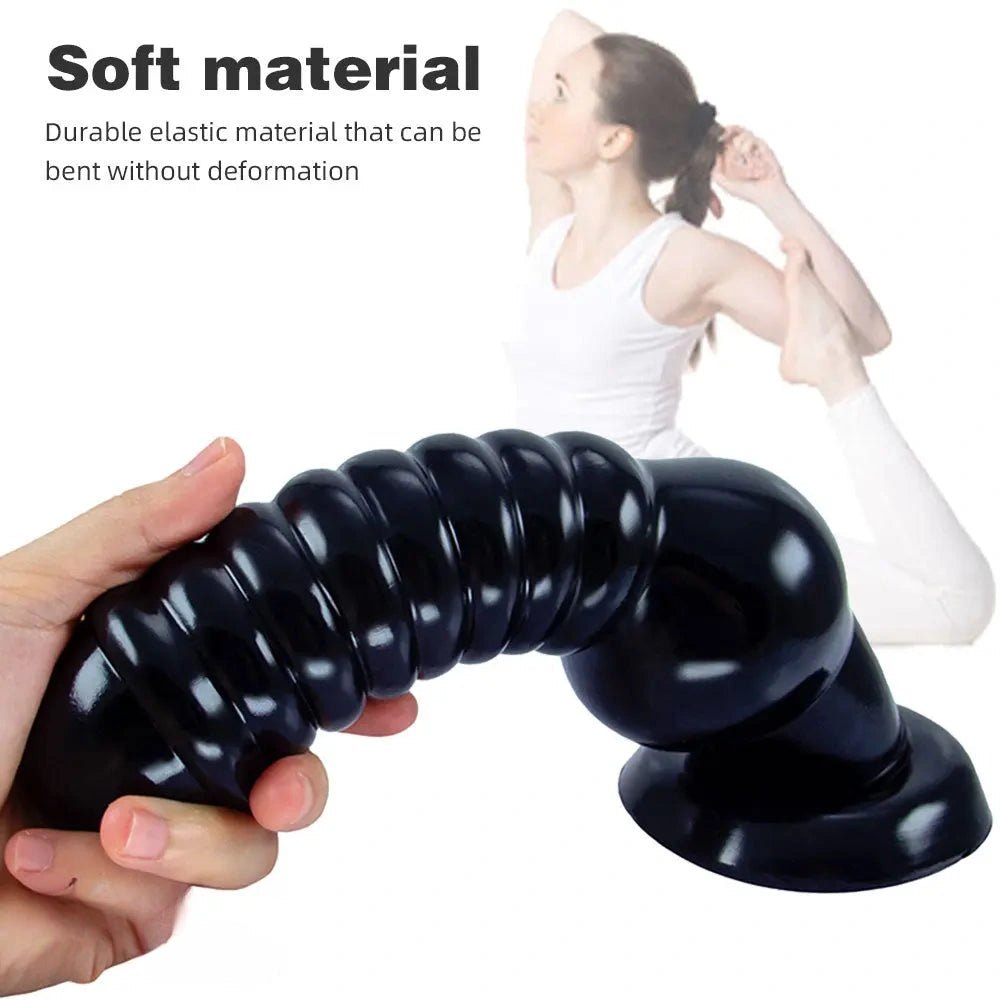 Ribbed PVC Suction Cup Dildo - Big Realistic Dildo