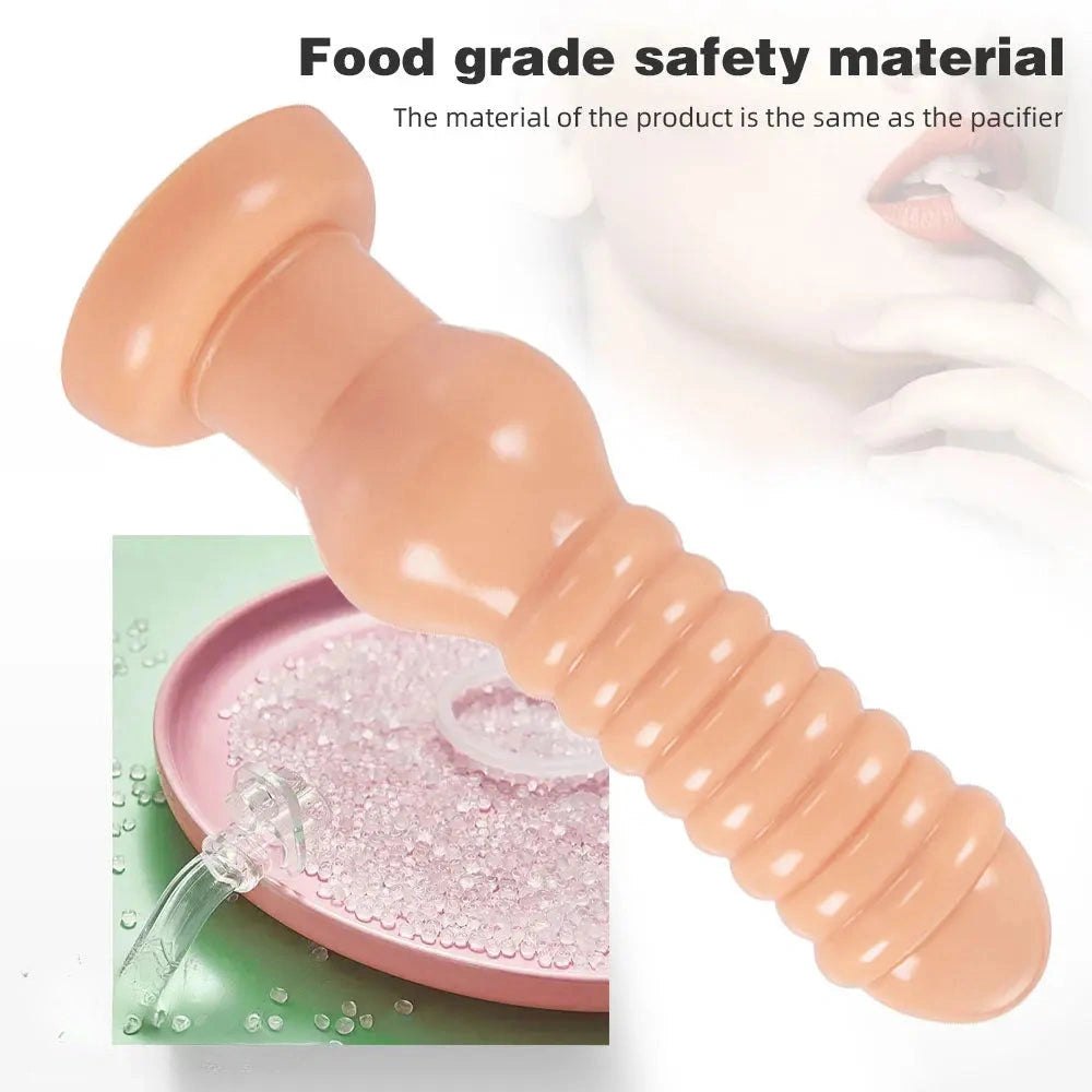 Ribbed PVC Suction Cup Dildo - Big Realistic Dildo