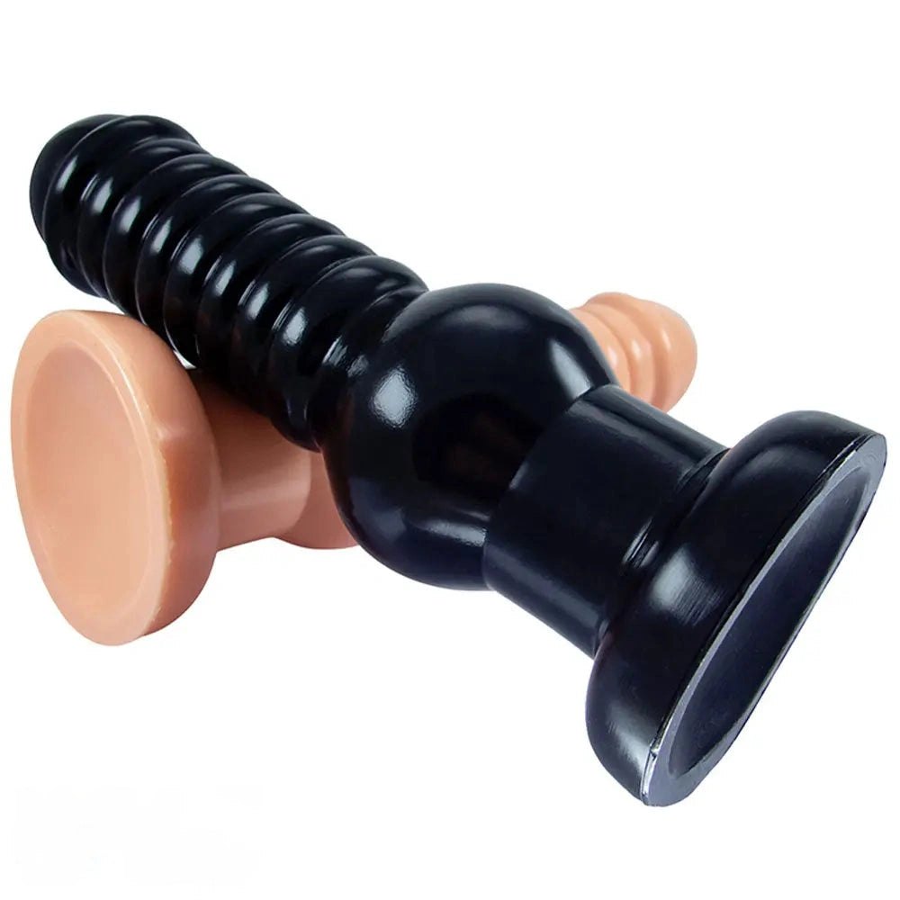 Ribbed PVC Suction Cup Dildo - Big Realistic Dildo
