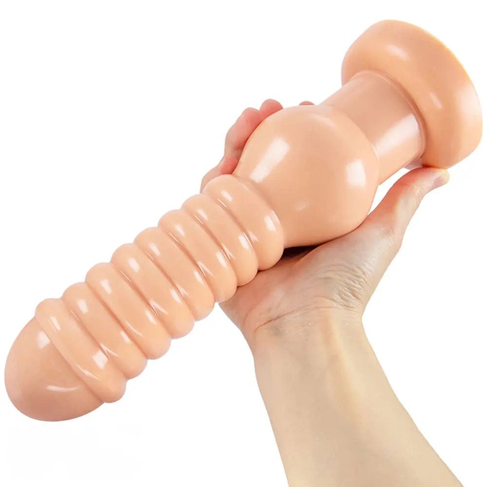 Ribbed PVC Suction Cup Dildo - Big Realistic Dildo
