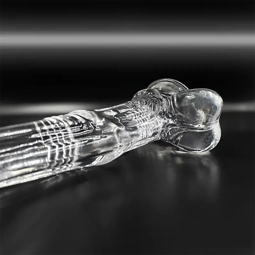 Ribbed Realistic Dildo 4 Sizes - Clear or Black PVC Dildo