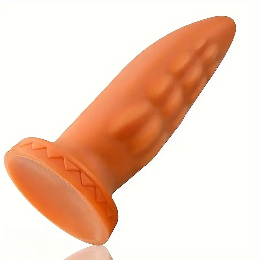 Ribbed Silicone Anal Plug - Golden Butt Plug Set
