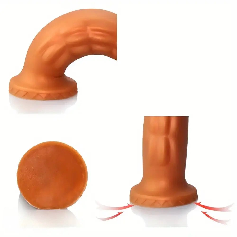 Ribbed Silicone Anal Plug - Golden Butt Plug Set