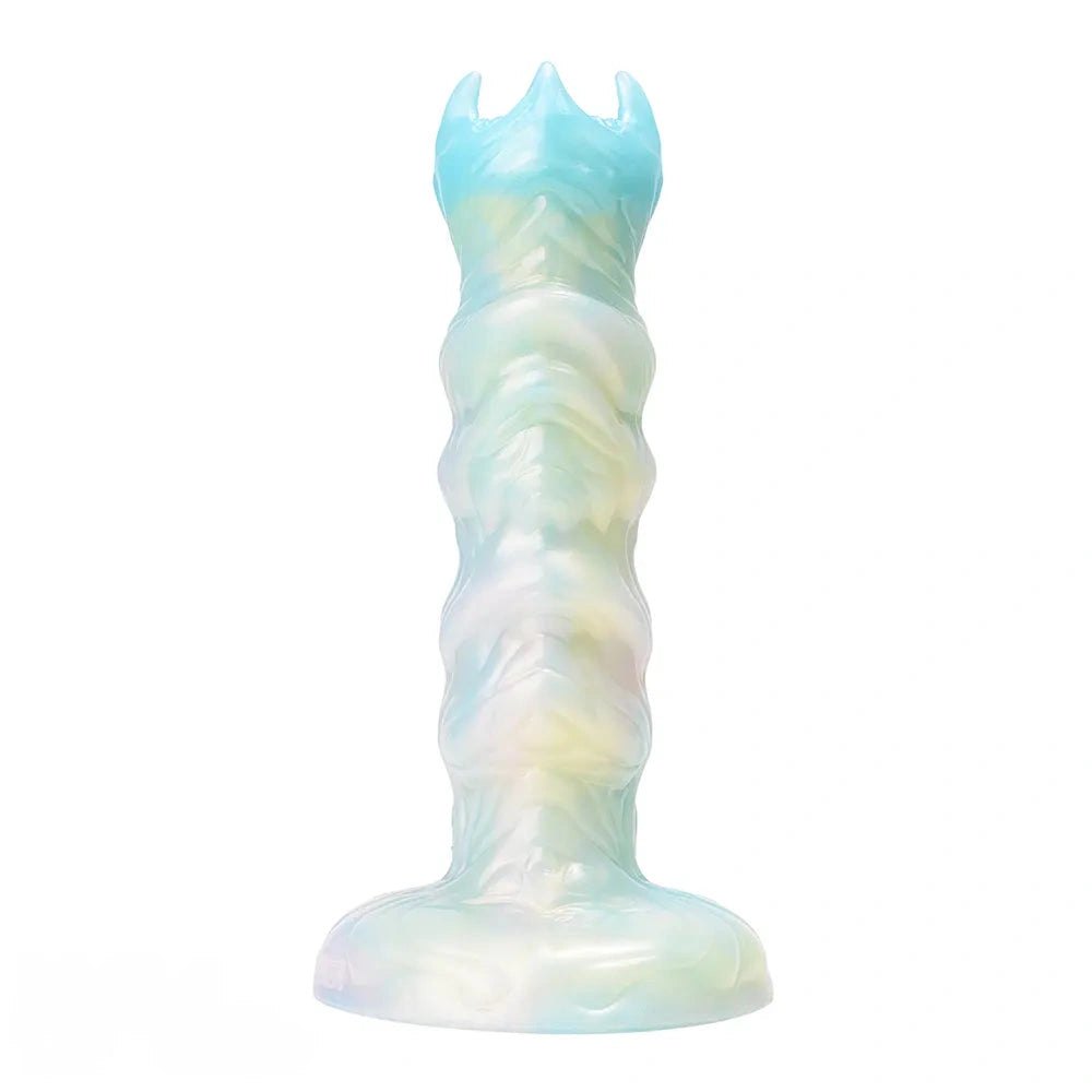 Ribbed Spiral Fantasy Dildo - Iridescent Fantasy Dildo