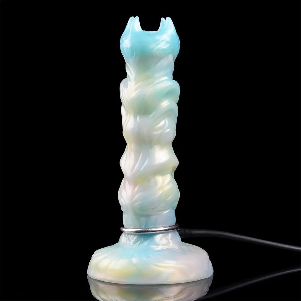 Ribbed Spiral Fantasy Dildo - Iridescent Fantasy Dildo