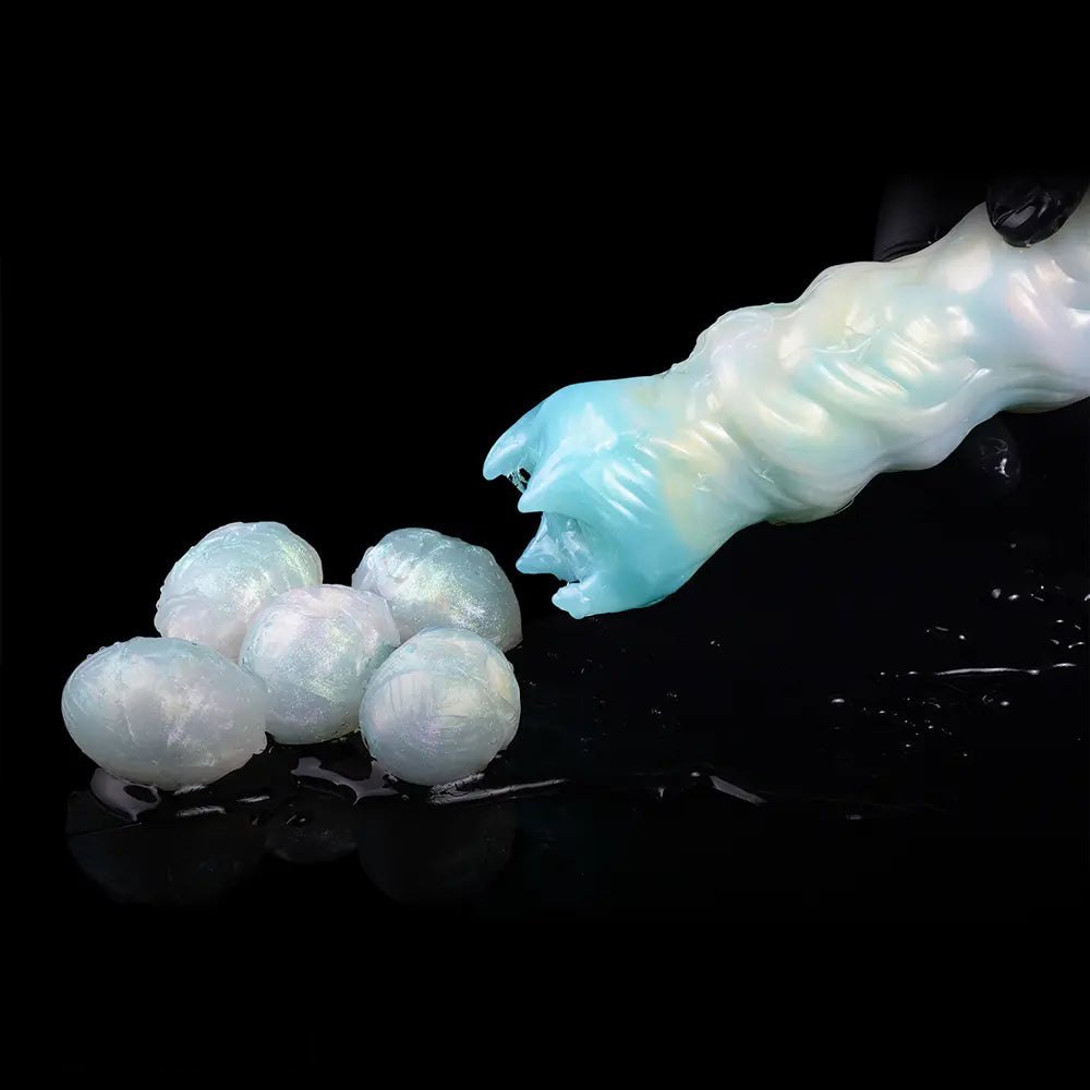 Ribbed Spiral Fantasy Dildo - Iridescent Fantasy Dildo