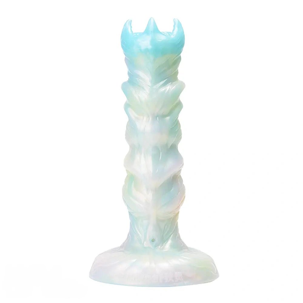 Ribbed Spiral Fantasy Dildo - Iridescent Fantasy Dildo