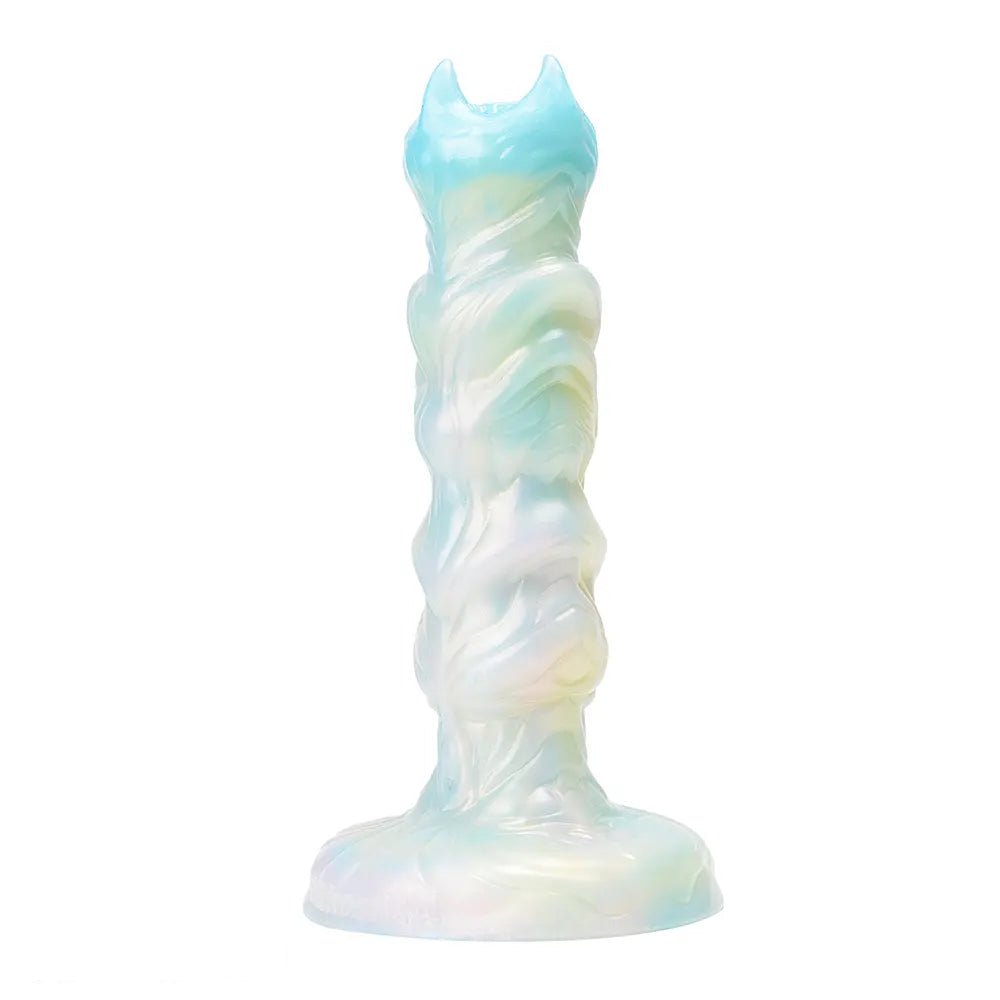 Ribbed Spiral Fantasy Dildo - Iridescent Fantasy Dildo