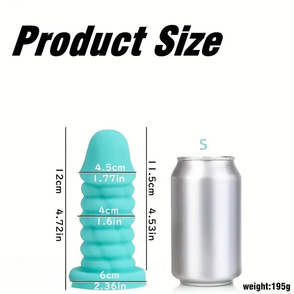 Ribbed Spiral Thick Dildo - Giant Silicone Dildo