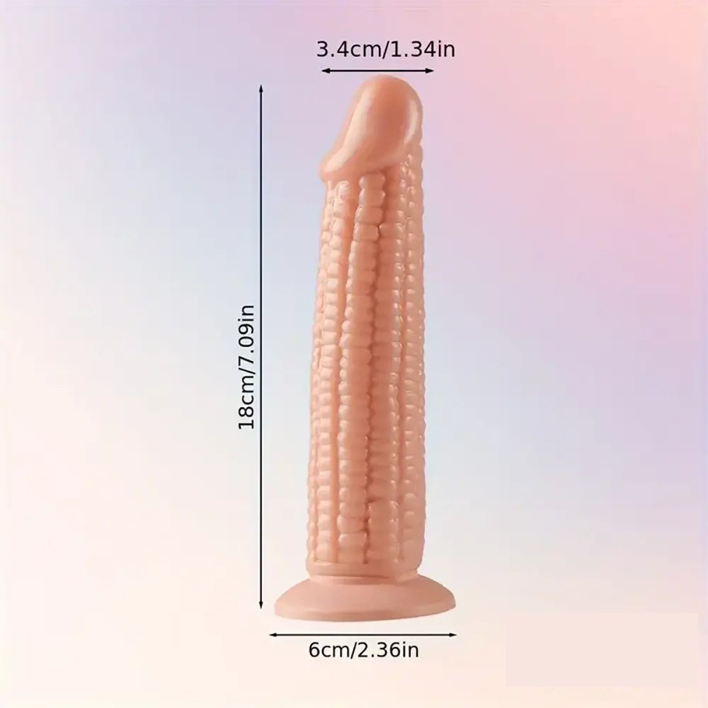 Ribbed Suction Cup Dildo - Realistic PVC Dildo, 7 in