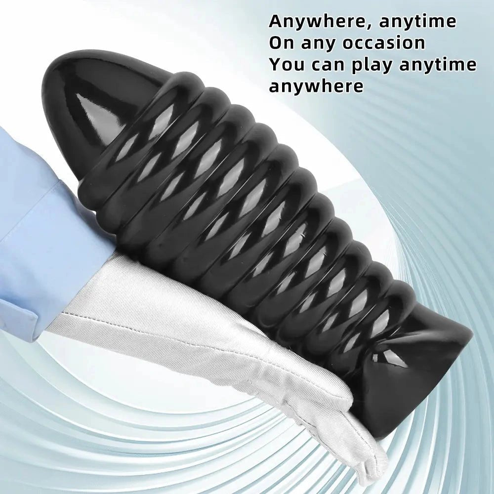 Ribbed Fantasy Dildo 3 Sizes - Textured Big Dildo in PVC