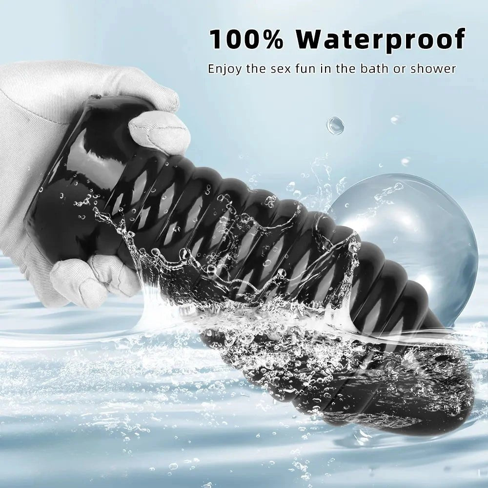 Ribbed Fantasy Dildo 3 Sizes - Textured Big Dildo in PVC