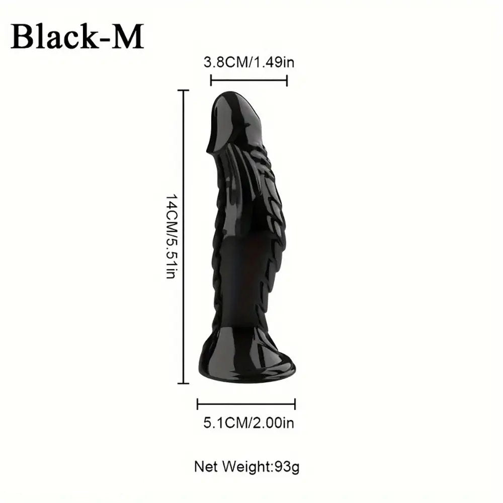 Ribbed Anal Play Dildo - Textured PVC Anal Dildo