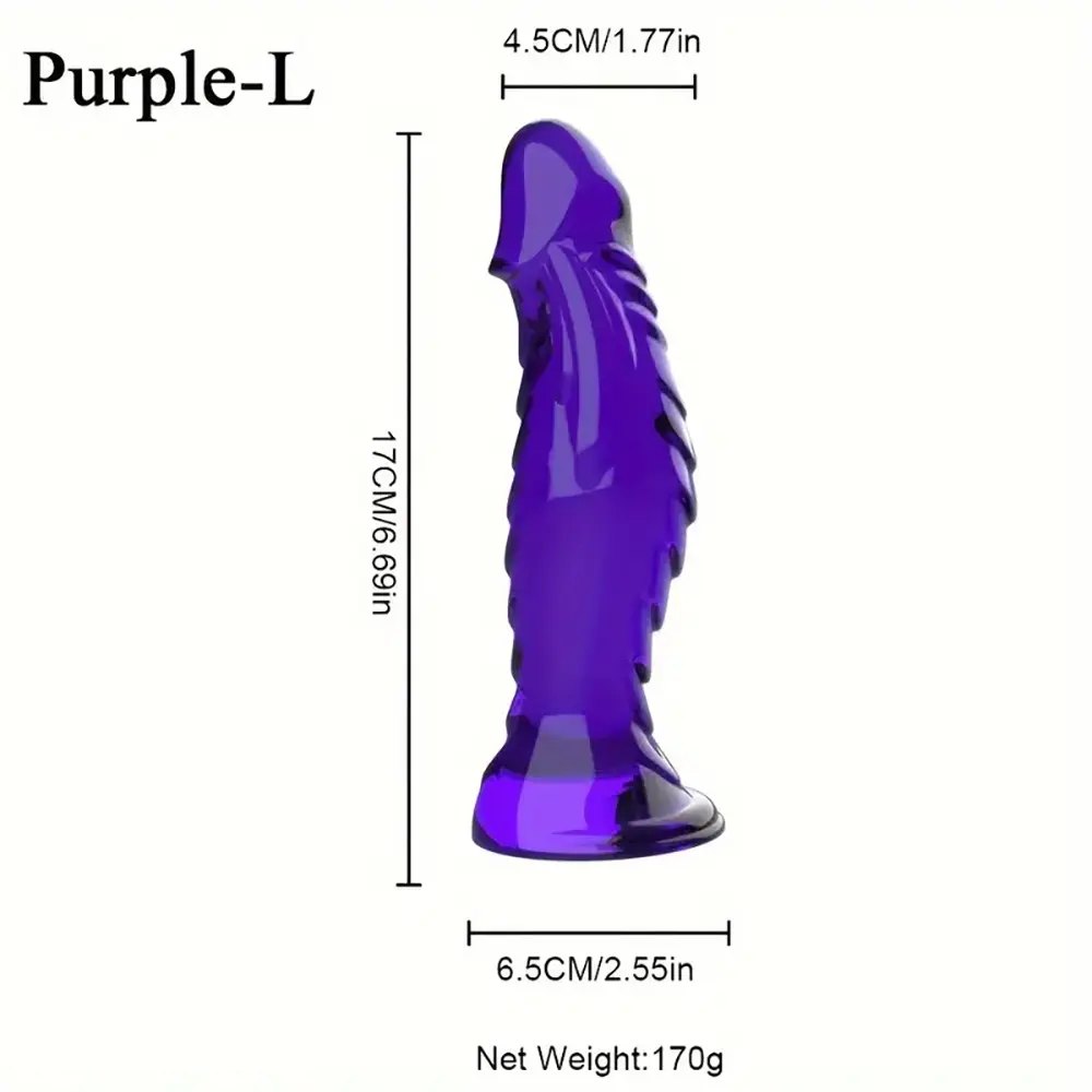 Ribbed Anal Play Dildo - Textured PVC Anal Dildo