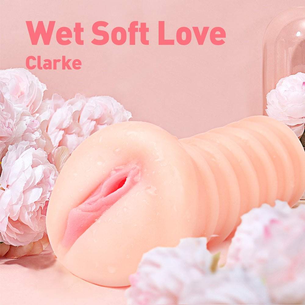Ribbed TPE Pocket Pussy Stroker - Realistic Vagina Masturbator