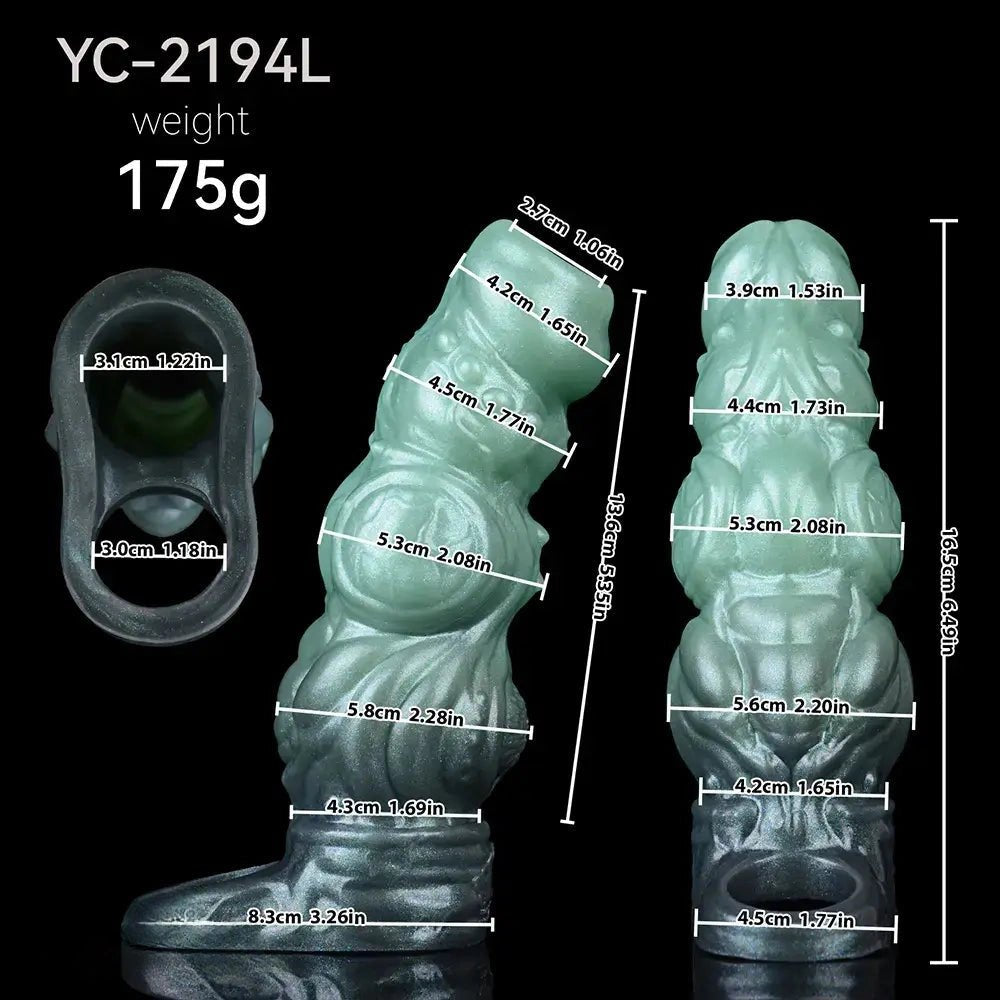 Ribbed Wearable Silicone Dildo - Realistic Silicone Dildo