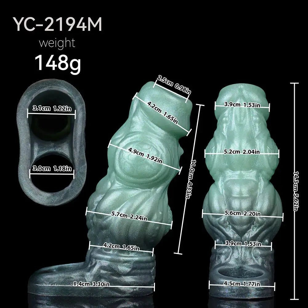 Ribbed Wearable Silicone Dildo - Realistic Silicone Dildo