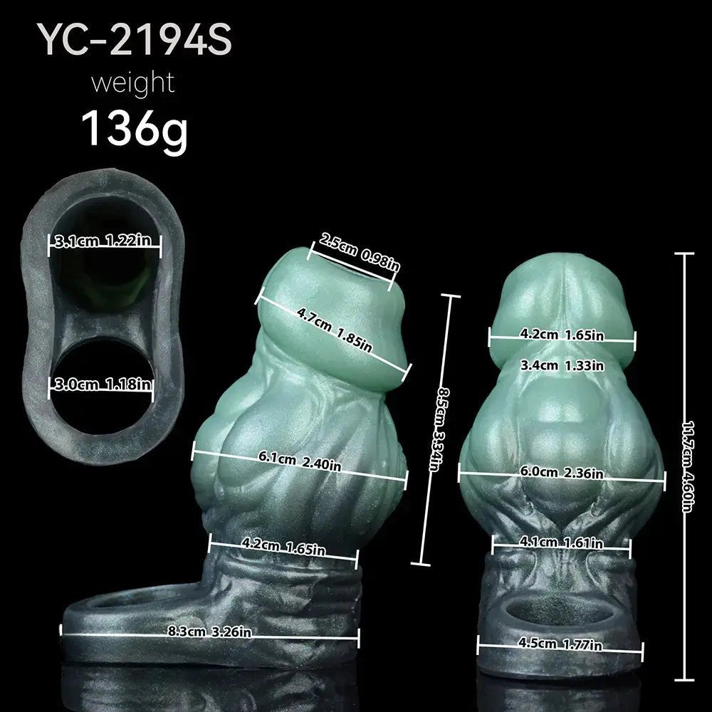 Ribbed Wearable Silicone Dildo - Realistic Silicone Dildo
