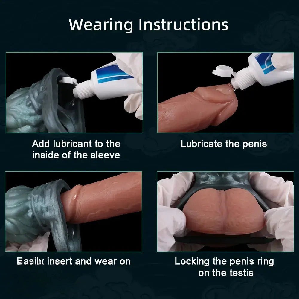 Ribbed Wearable Silicone Dildo - Realistic Silicone Dildo