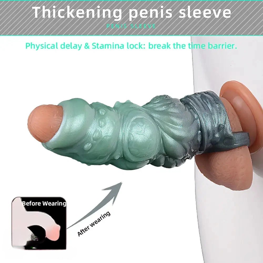 Ribbed Wearable Silicone Dildo - Realistic Silicone Dildo