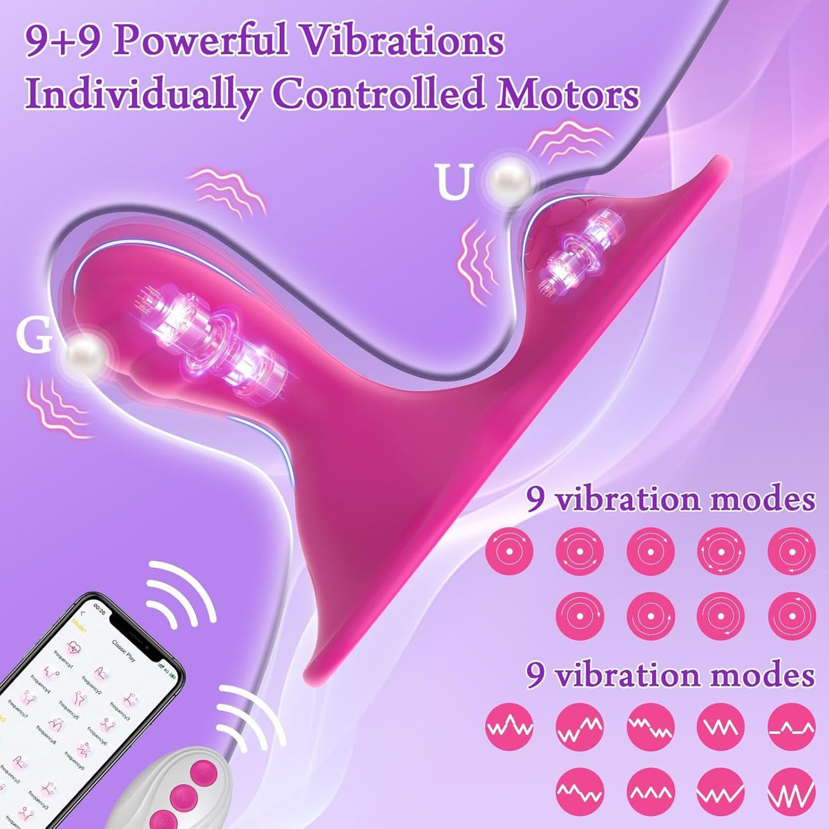 Ride-On Butterfly G-Spot Vibrator - App Controlled Toy