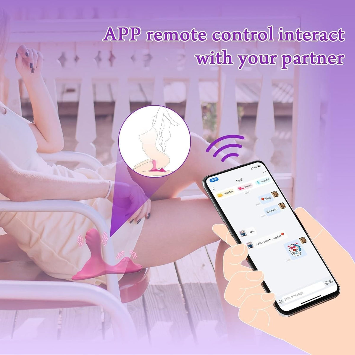Ride-On Butterfly G-Spot Vibrator - App Controlled Toy