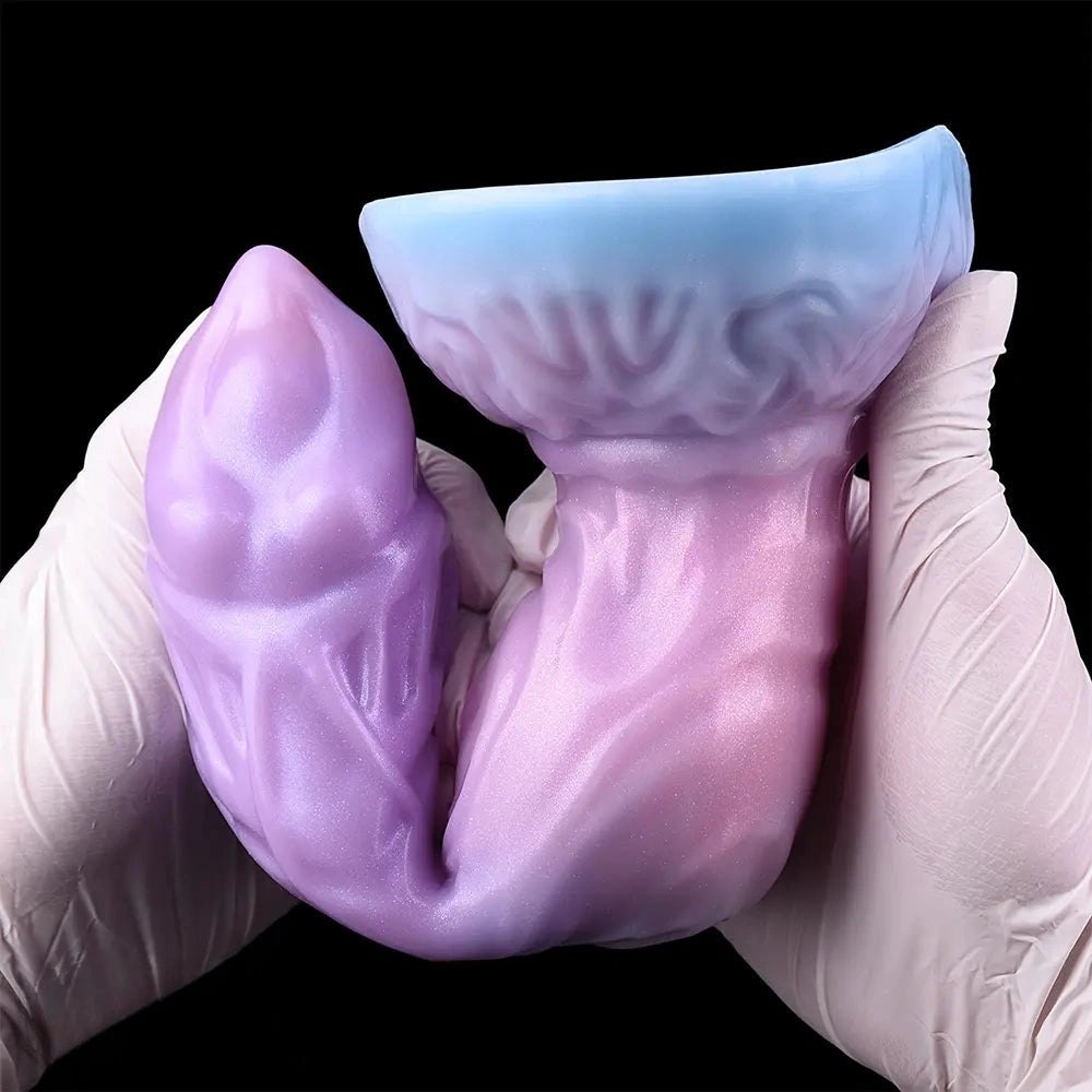 Ridged Alien Fantasy Dildo 9.8in - Silicone Suction Cup Dildo